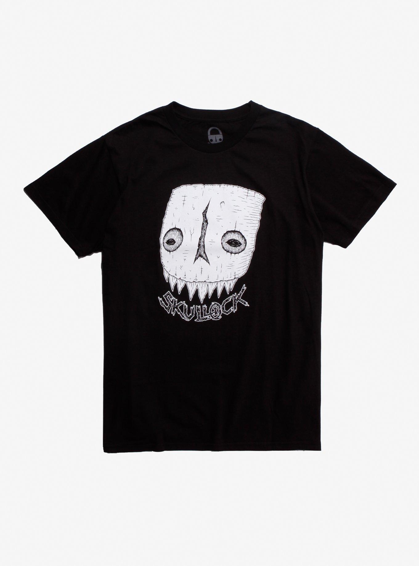 Skullock Mask T-Shirt By Crab Scrambly, BLACK, hi-res