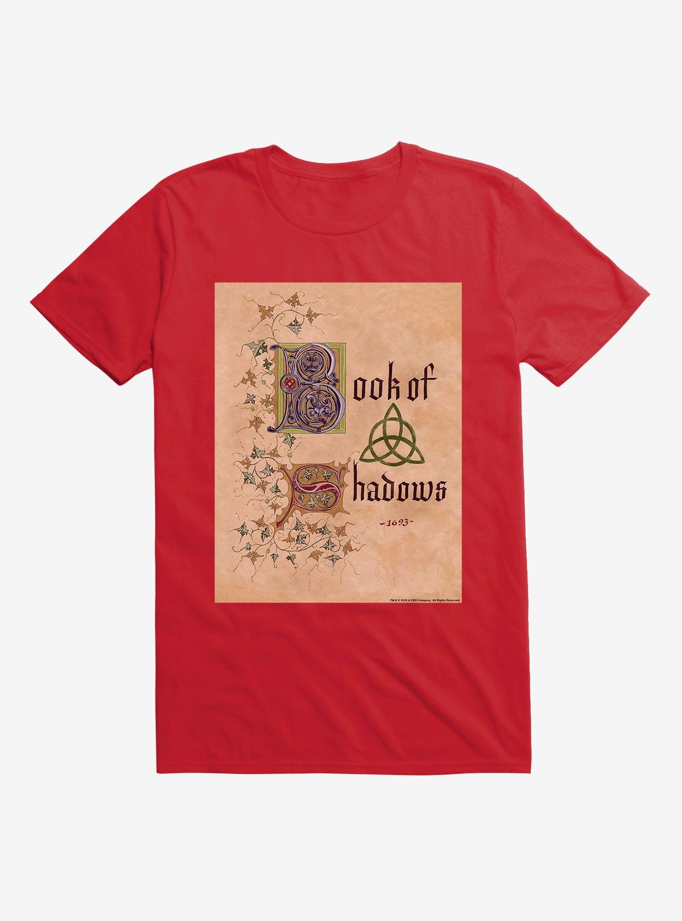 Charmed Book Of Shadows Cover T-Shirt, RED, hi-res