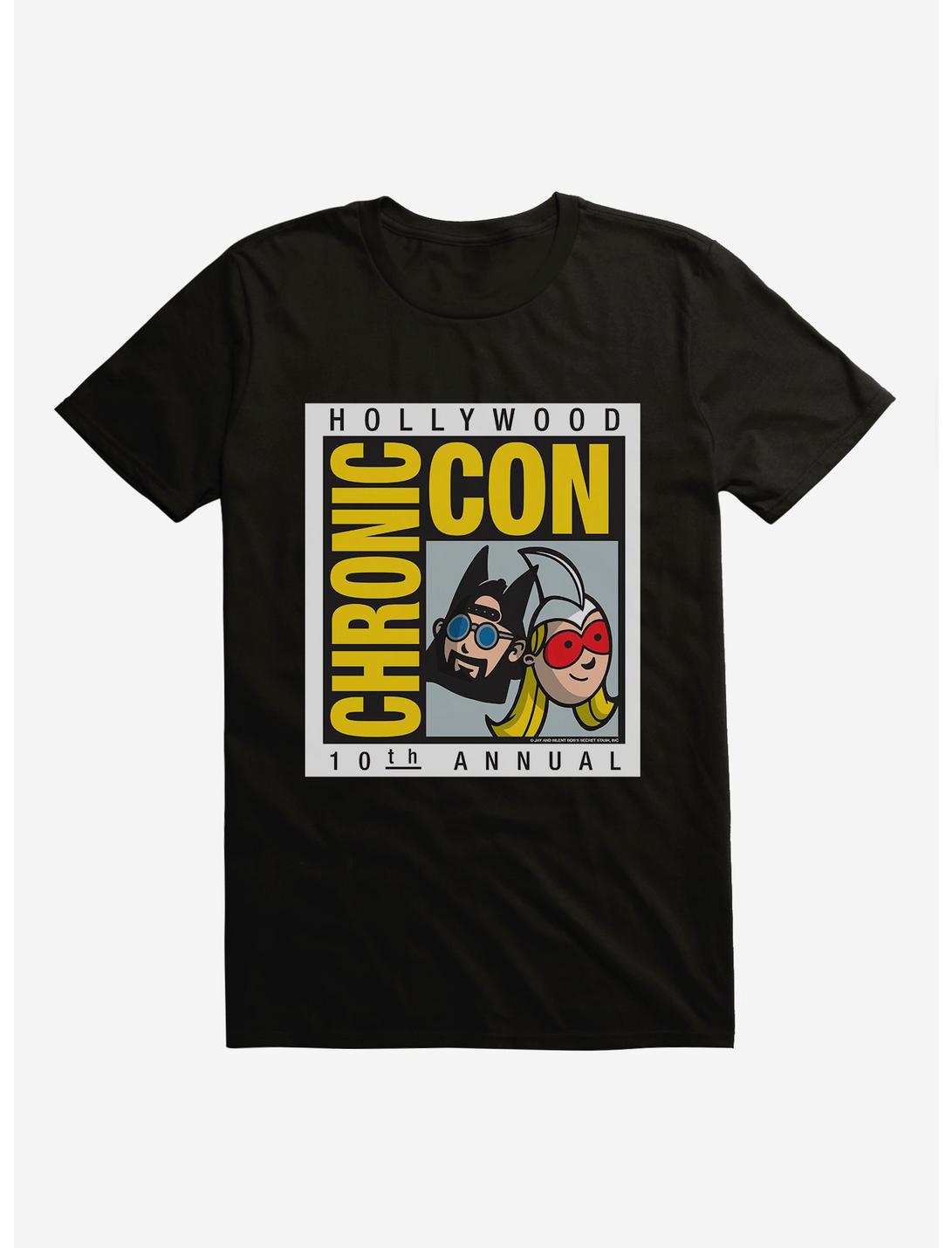 Jay And Silent Bob 10th Annual Chronic Con T-Shirt Hot Topic Exclusive, BLACK, hi-res