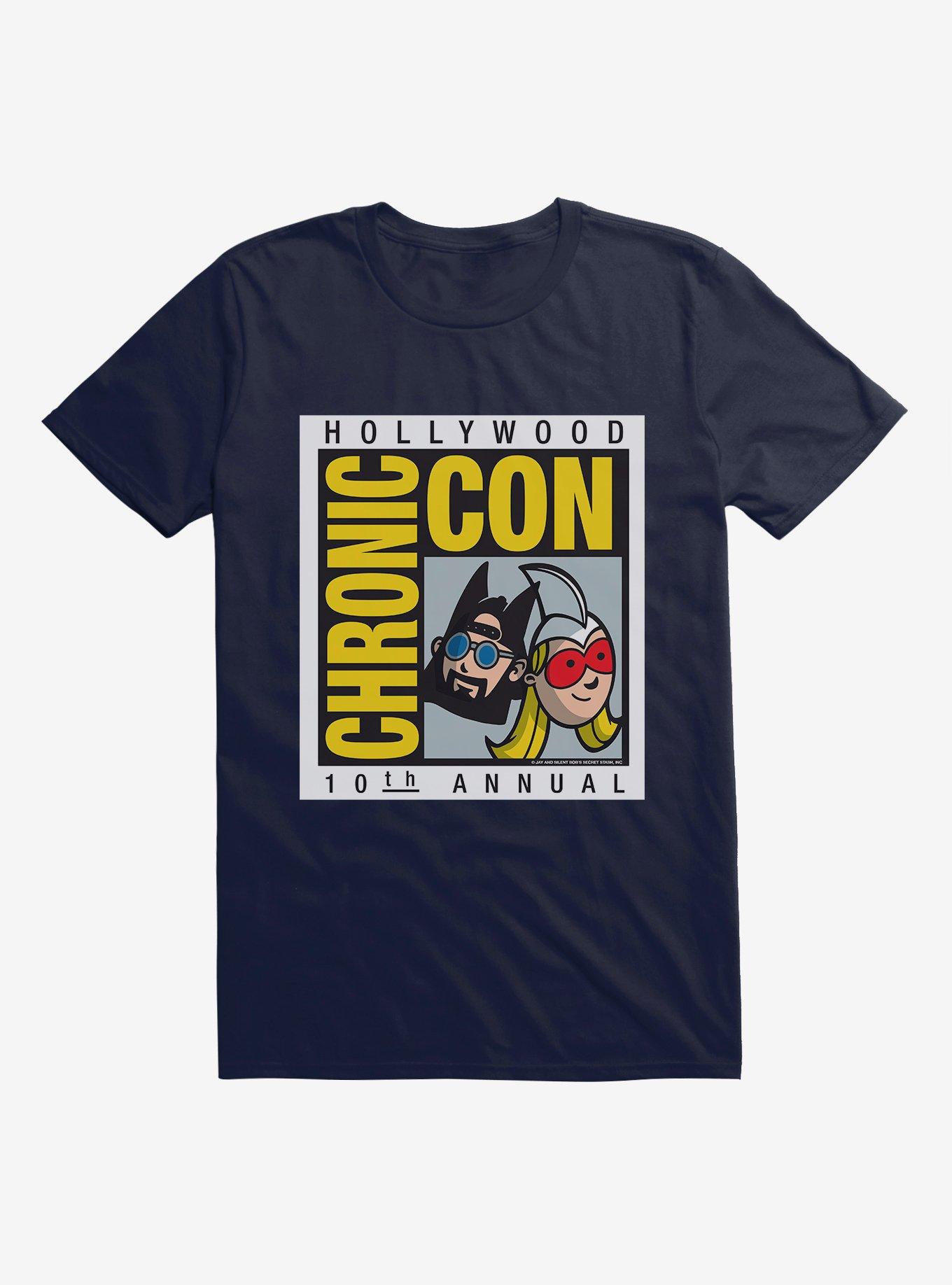 Jay And Silent Bob 10th Annual Chronic Con T-Shirt Hot Topic Exclusive, NAVY, hi-res
