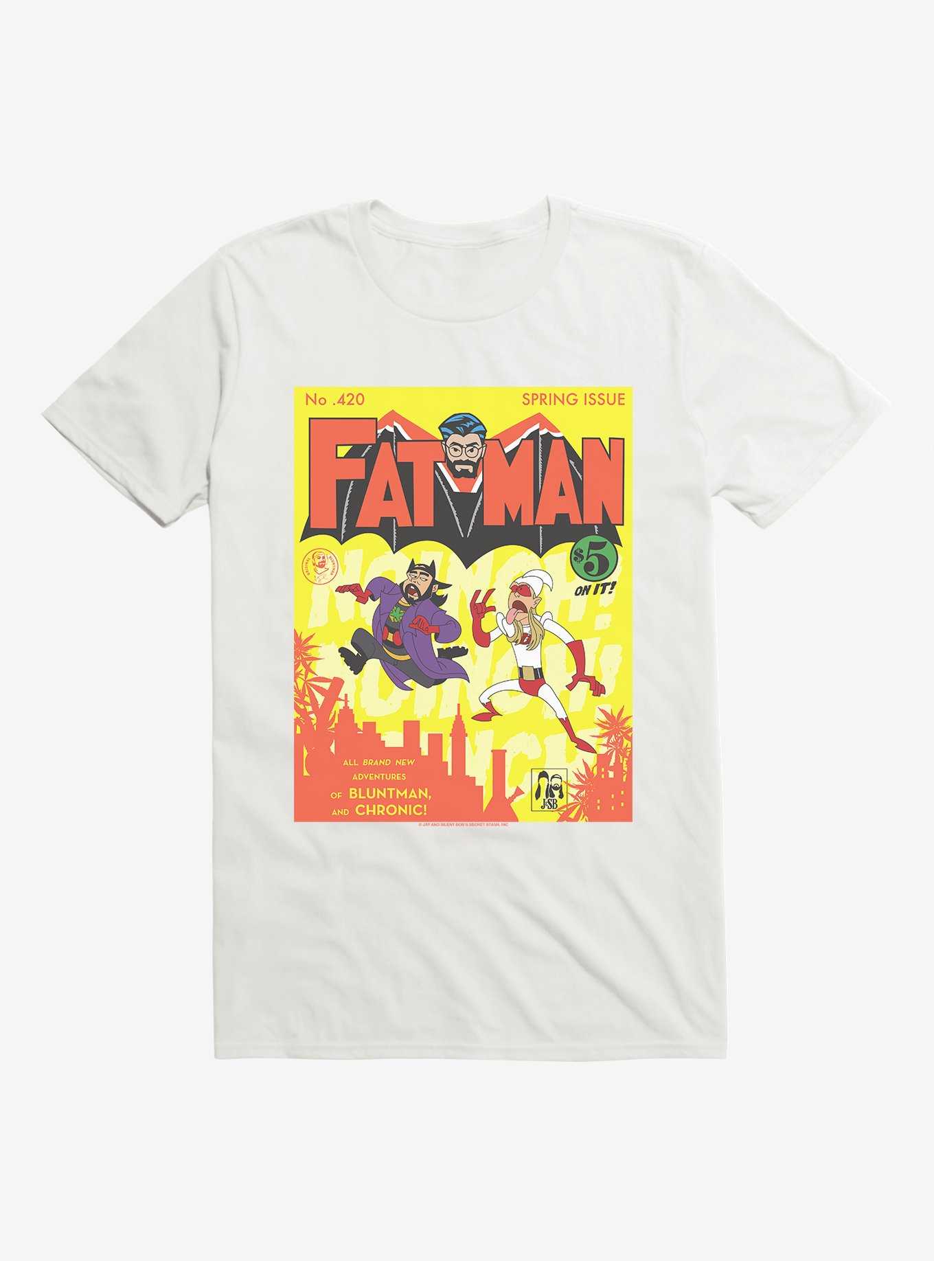 Jay And Silent Bob Fatman Comic T-Shirt, WHITE, hi-res