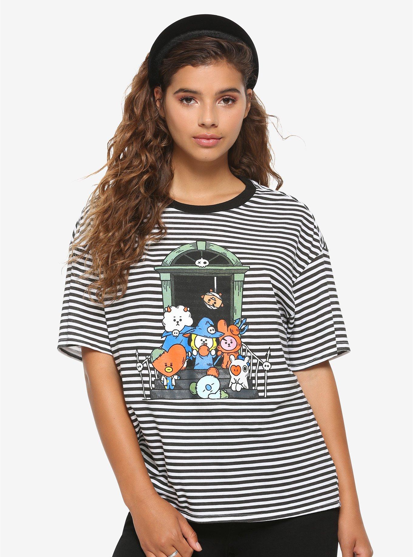 BT21 Halloween Stripe Girls Oversized Ringer T-Shirt, MULTI, hi-res