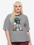 BT21 Halloween Stripe Girls Oversized Ringer T-Shirt Plus Size, MULTI, hi-res