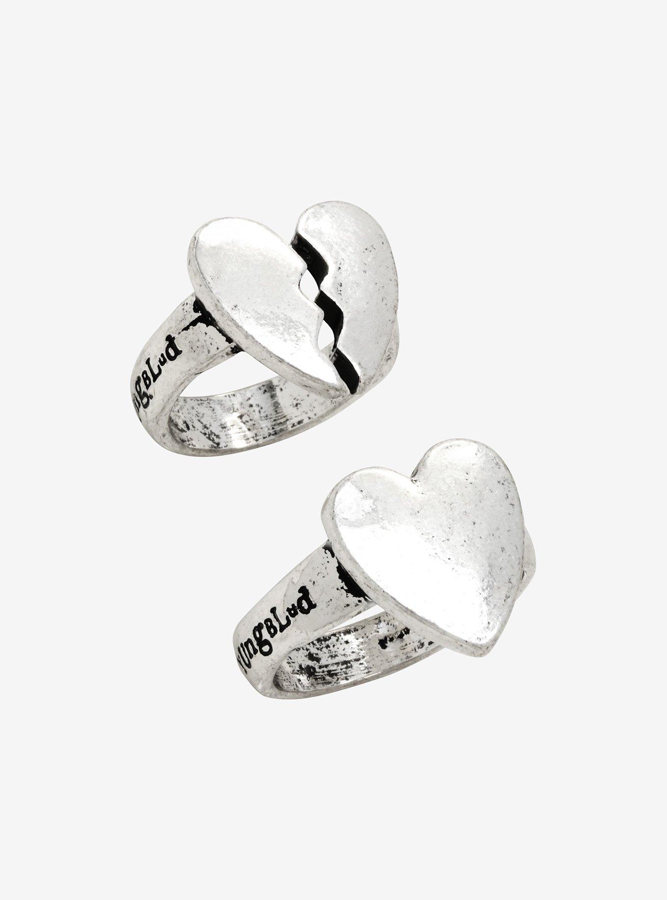 Yungblud Black Hearts Club Ring Set, , hi-res