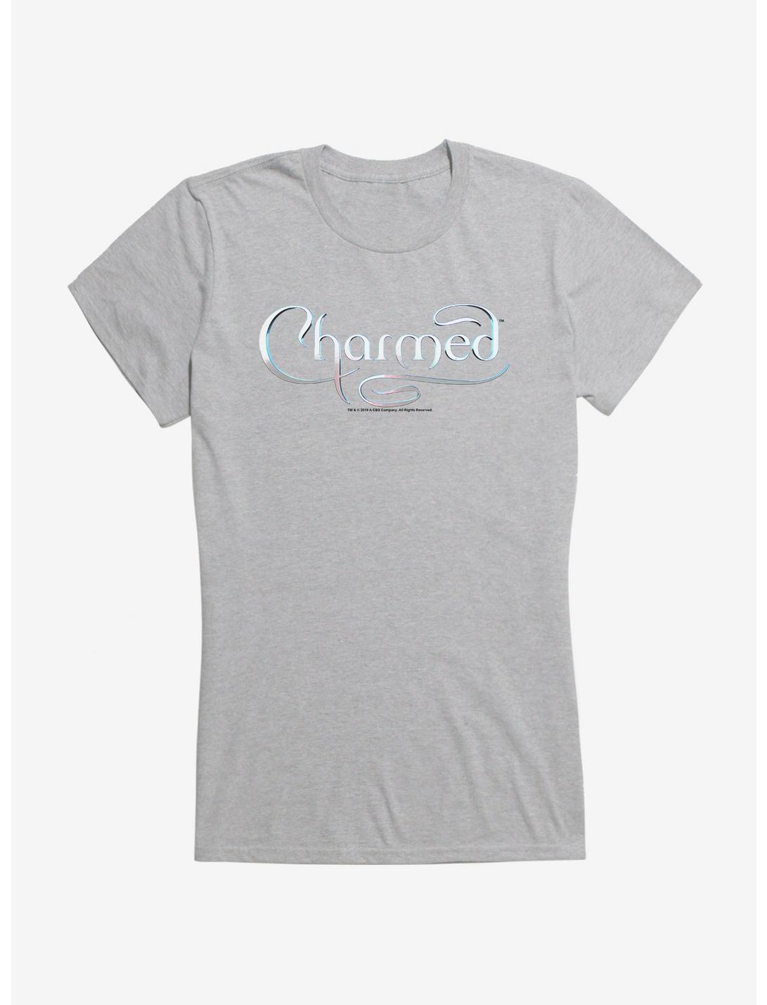 Charmed Logo Script Girls T-Shirt, HEATHER, hi-res