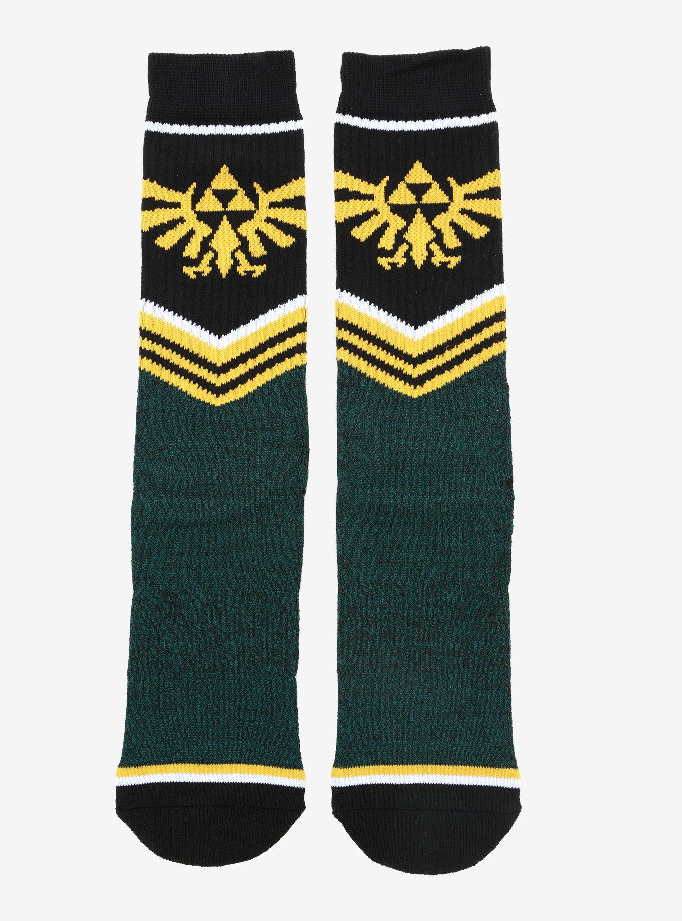 The Legend Of Zelda Triforce Color-Block Crew Socks, , hi-res