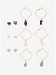 Crystal Square Hoop & Stud Earring Set - BoxLunch Exclusive, , hi-res