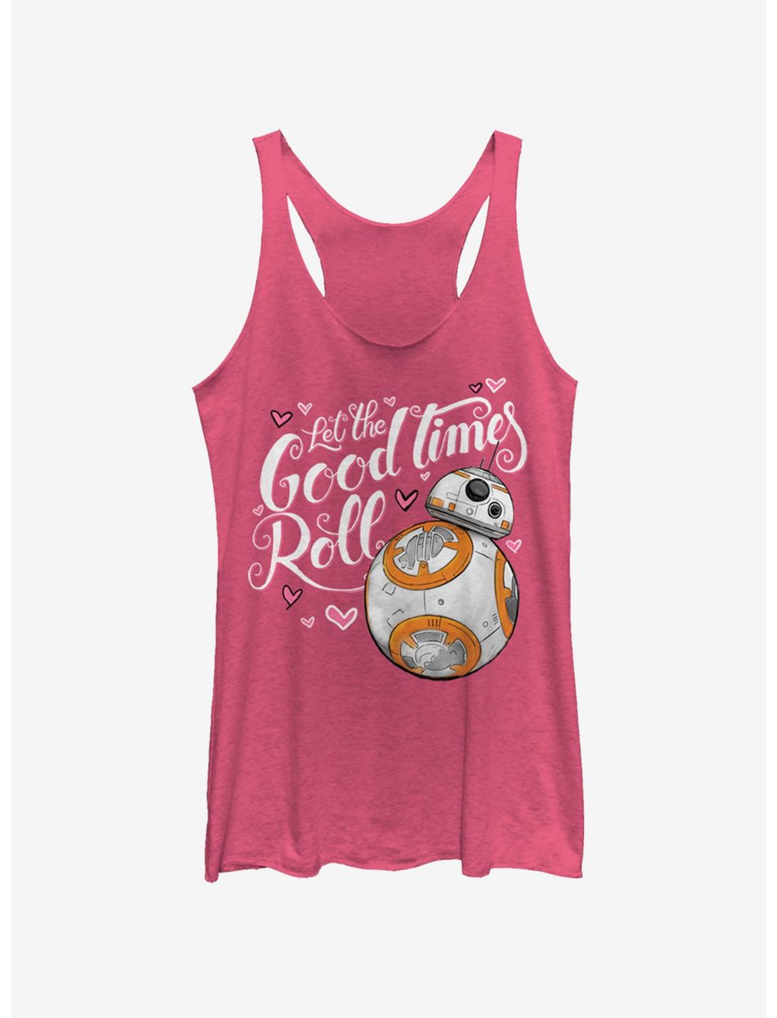 Star Wars The Force Awakens Good Times Heart Womens Tank Top, PINK HTR, hi-res