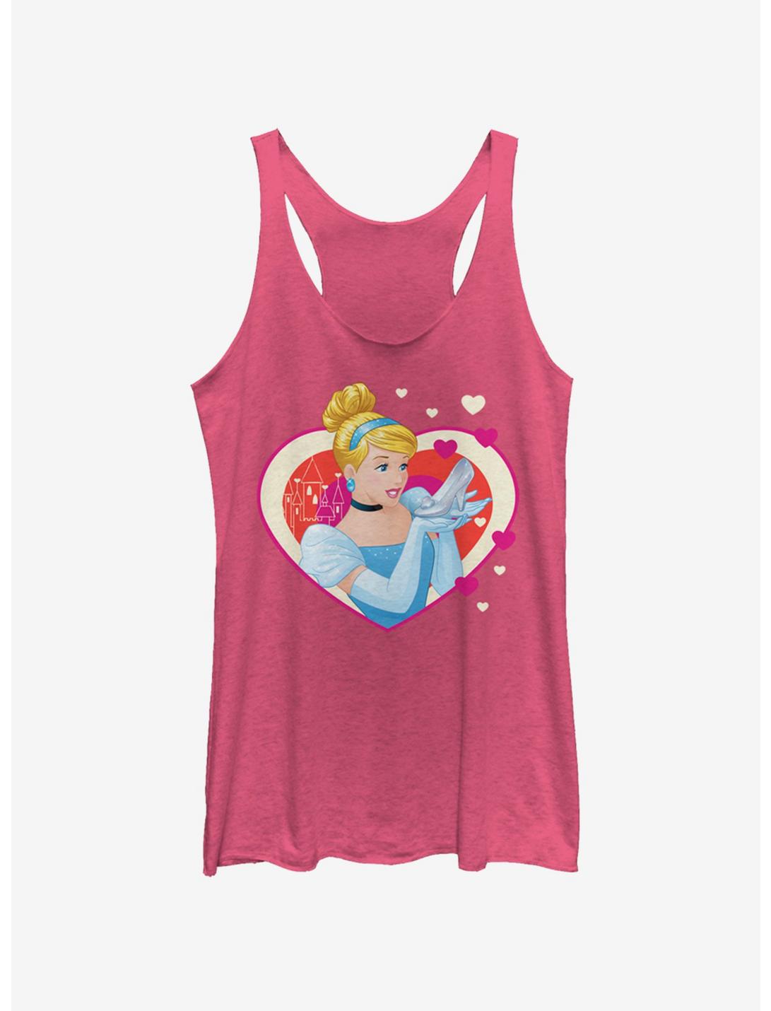 Disney Princesses Cinderella Hearts Womens Tank Top, PINK HTR, hi-res