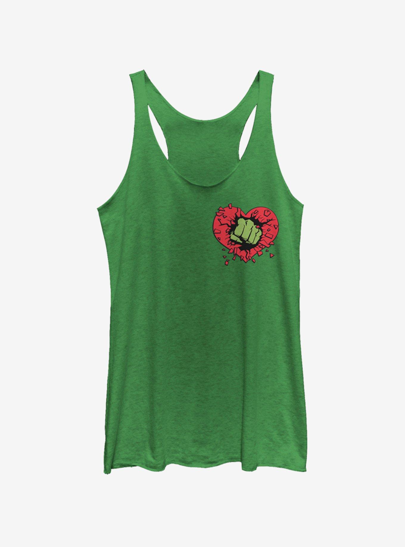 Marvel Hulk Smash Heart Womens Tank Top, , hi-res