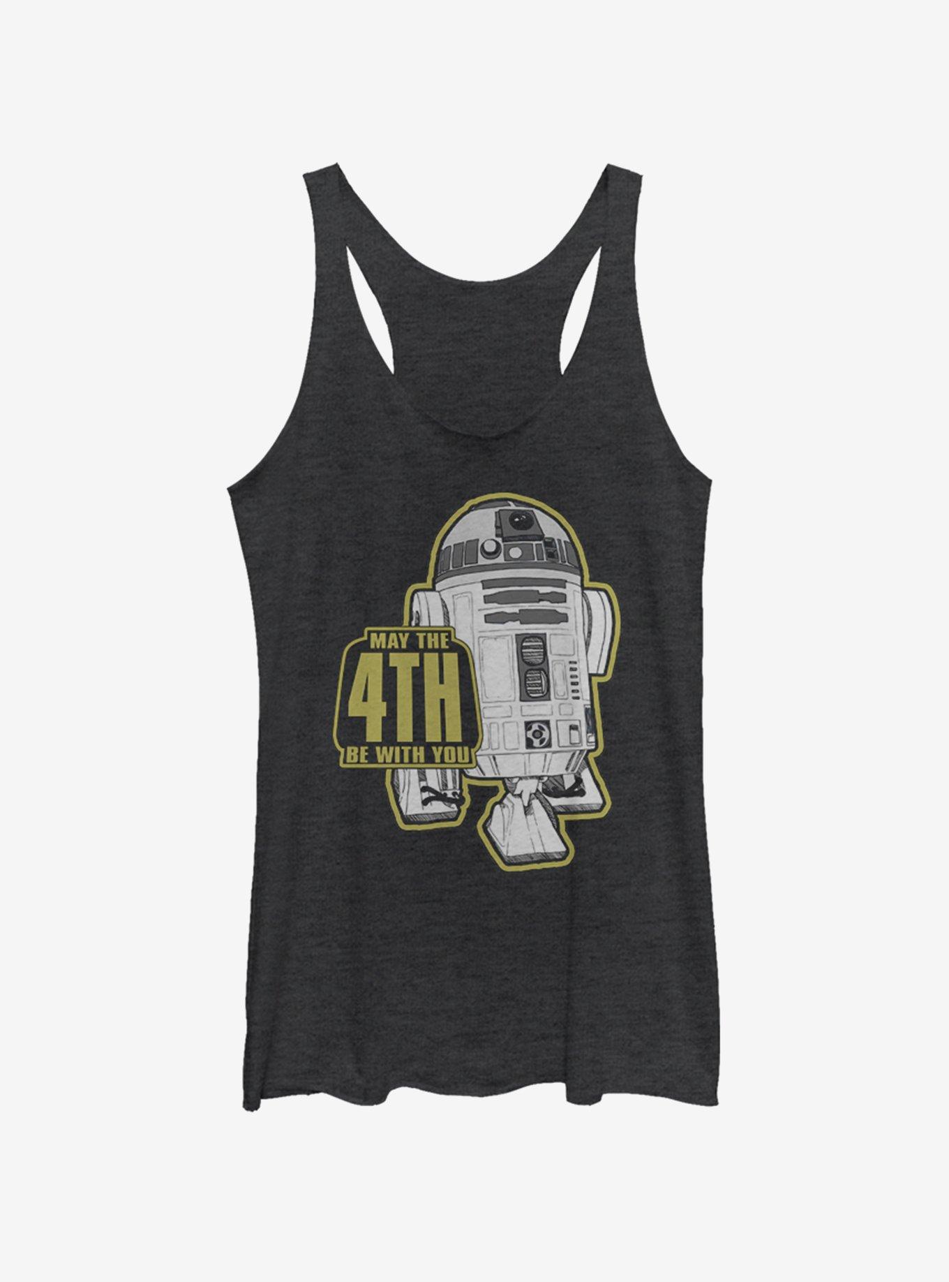 Star Wars May R2D2 Womens Tank Top, BLK HTR, hi-res