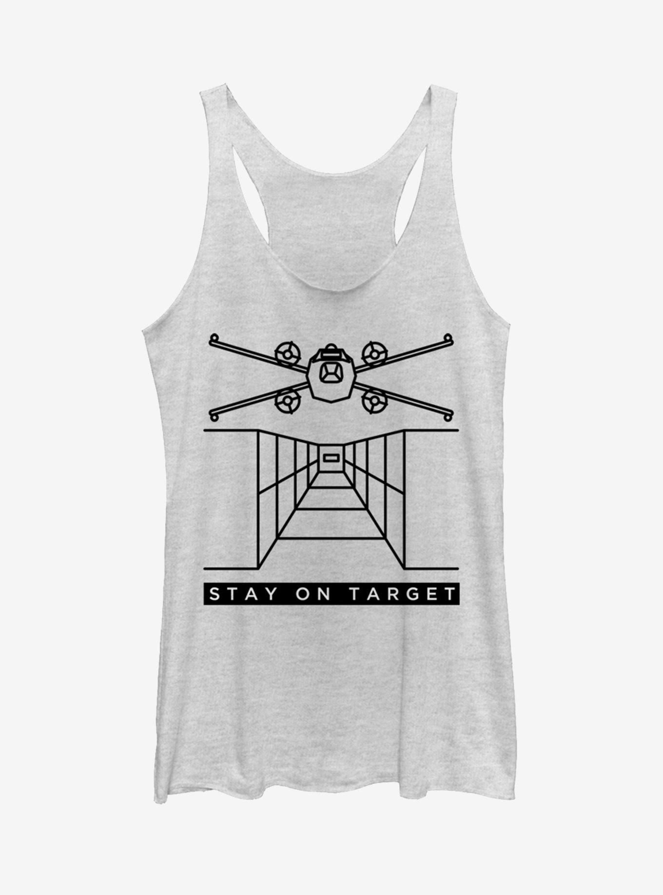 Star Wars Stay Womens Tank Top, WHITE HTR, hi-res view 1