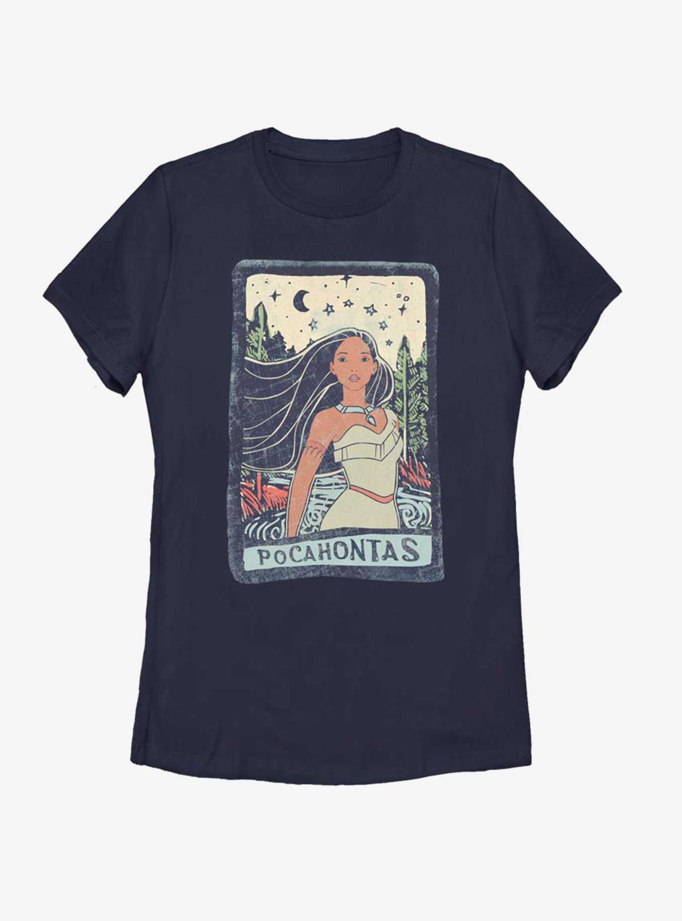 Disney Pocahontas Block Bottom Text Womens T-Shirt, , hi-res