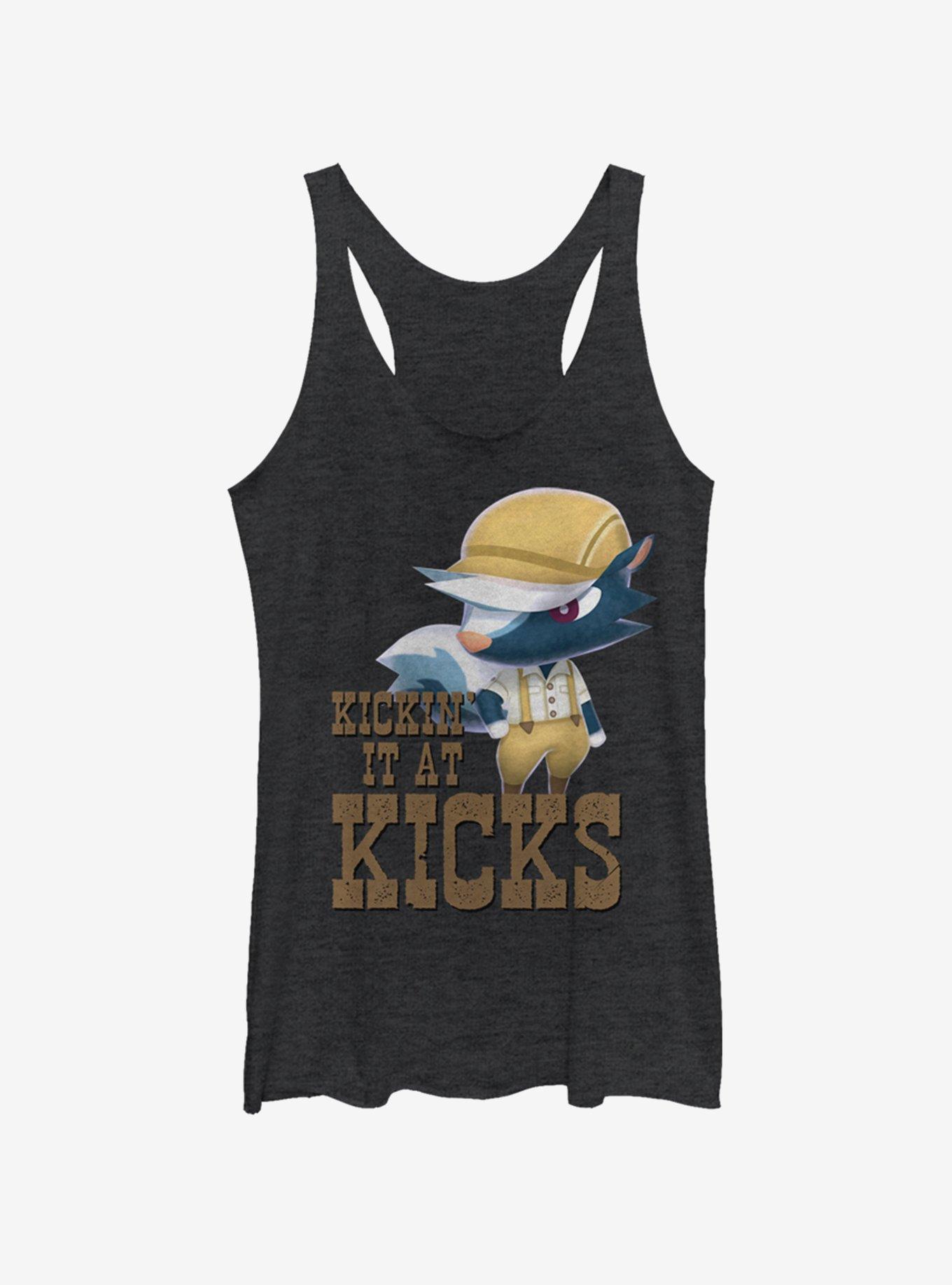 Nintendo Kickin It Womens Tank Top, BLK HTR, hi-res