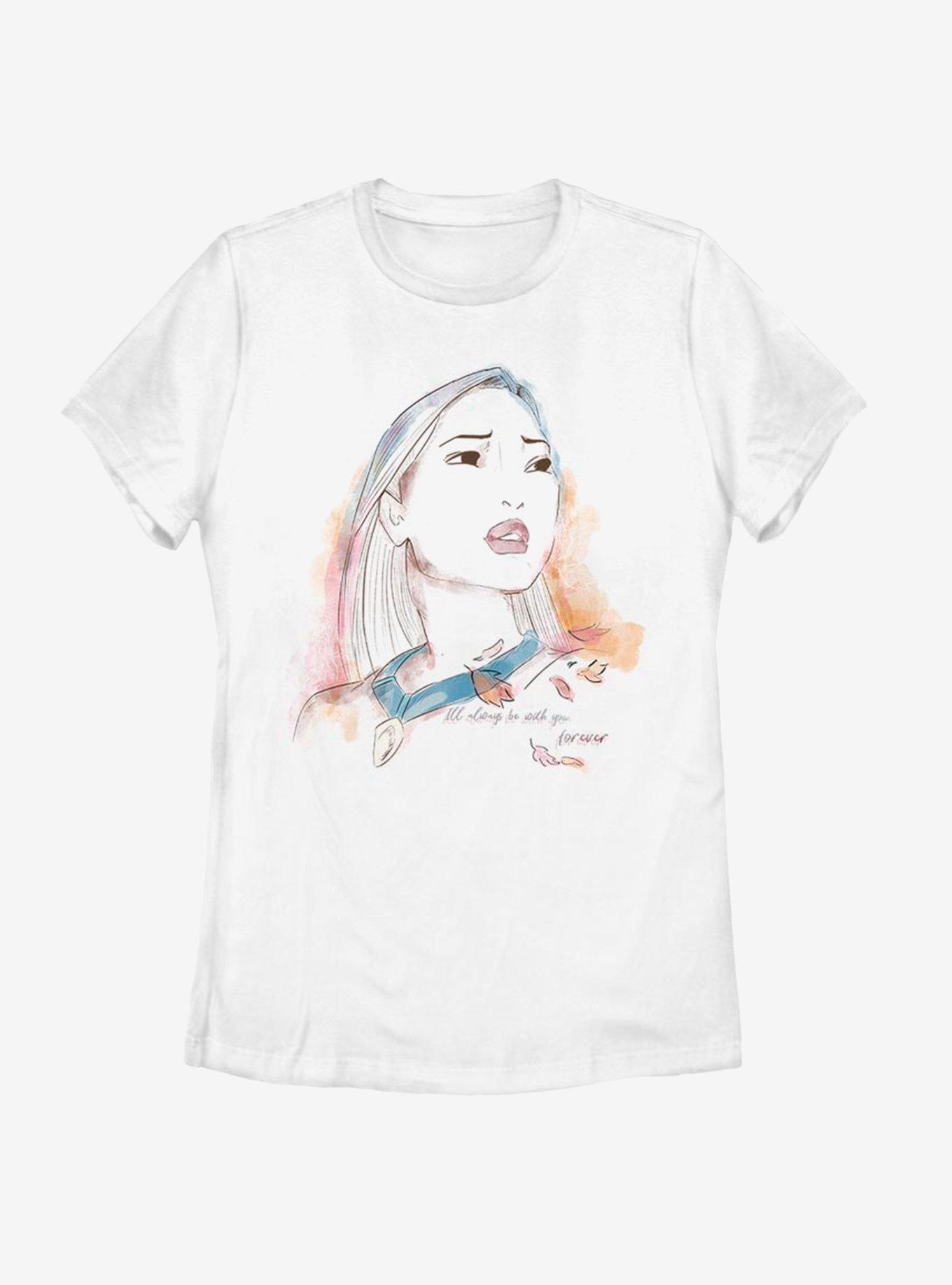 Disney Pocahontas Watercolor Pocahontas Womens T-Shirt, WHITE, hi-res