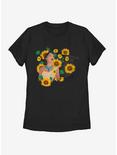 Disney Pocahontas Floral Princess Womens T-Shirt, BLACK, hi-res