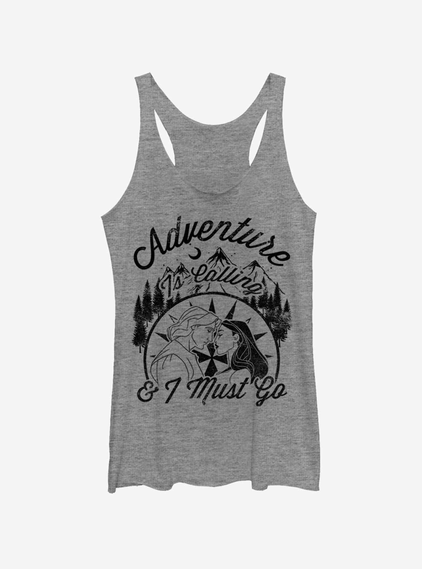 Disney Pocahontas Adventure Calls Womens Tank Top, GRAY HTR, hi-res