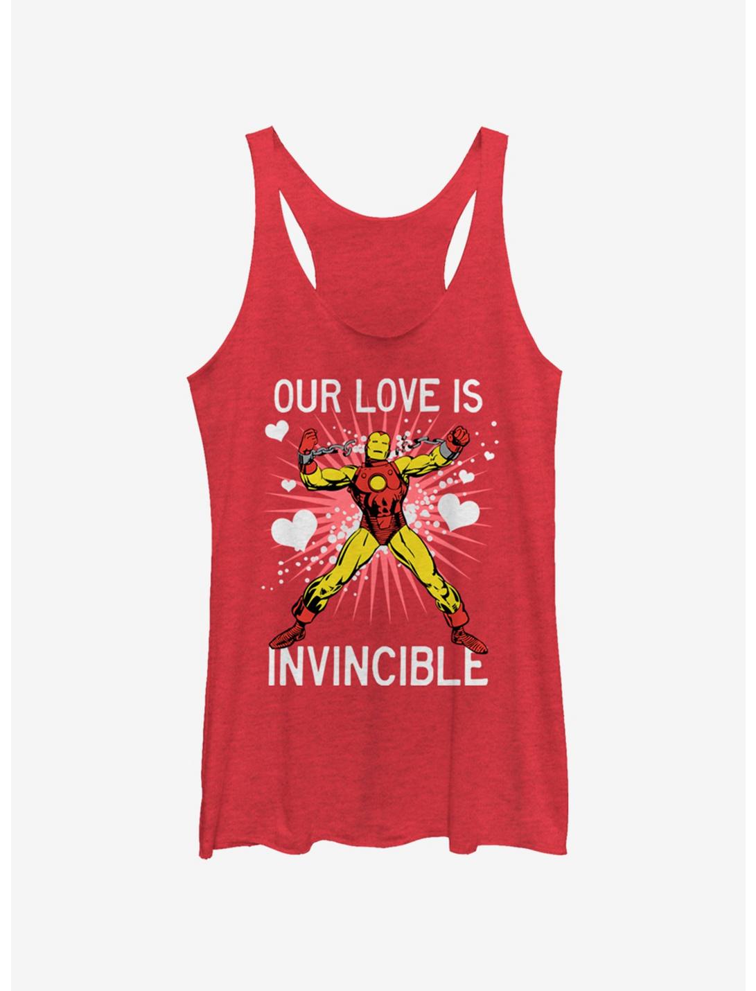 Marvel Invincible Love Womens Tank Top, RED HTR, hi-res