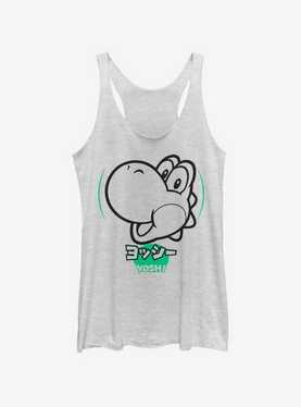 Nintendo Super Mario Yoshi Japanese Text Womens Tank Top, , hi-res