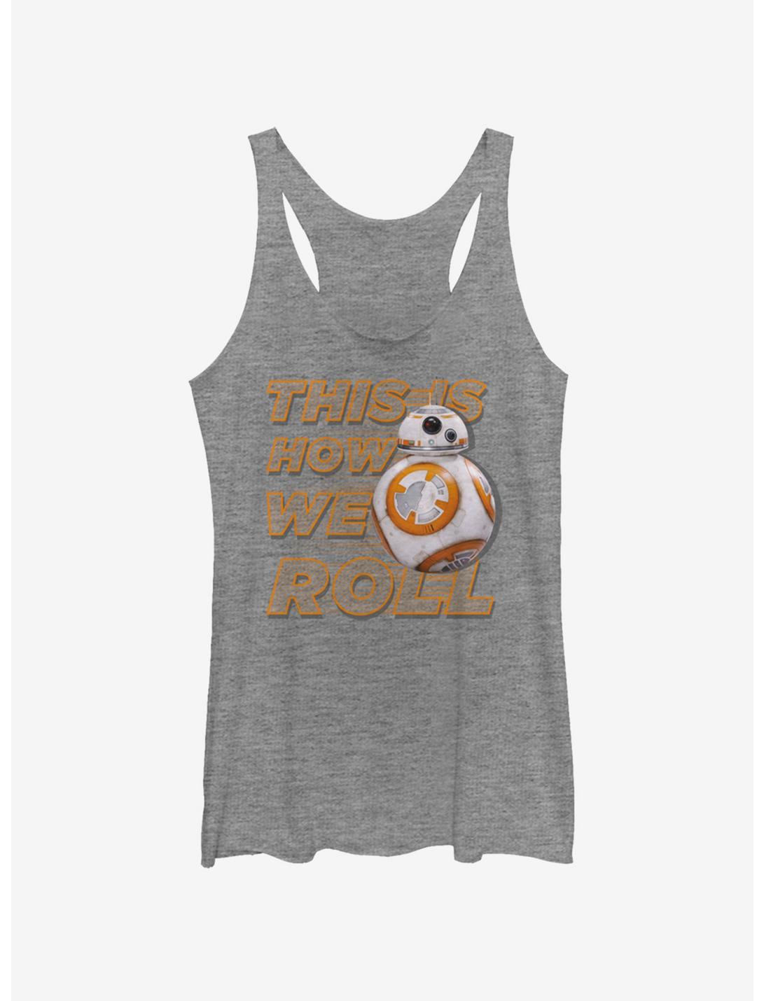 Star Wars The Force Awakens This Is How We Roll Front Womens Tank Top, GRAY HTR, hi-res