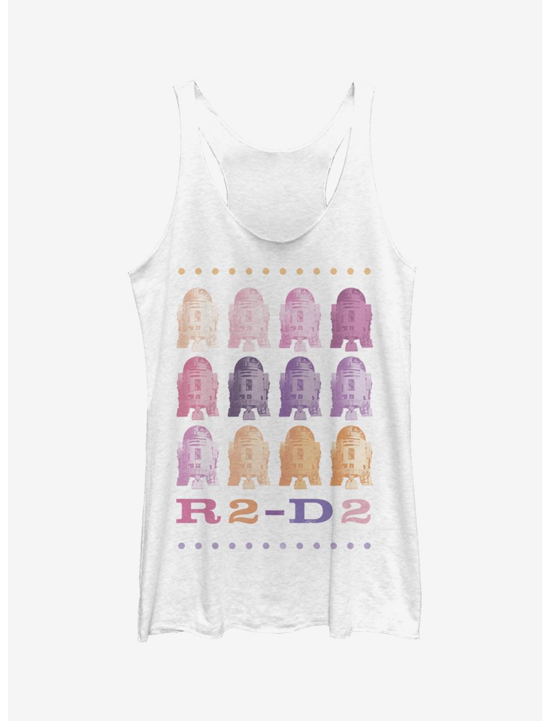 Star Wars R2D2 Candy Womens Tank Top, WHITE HTR, hi-res