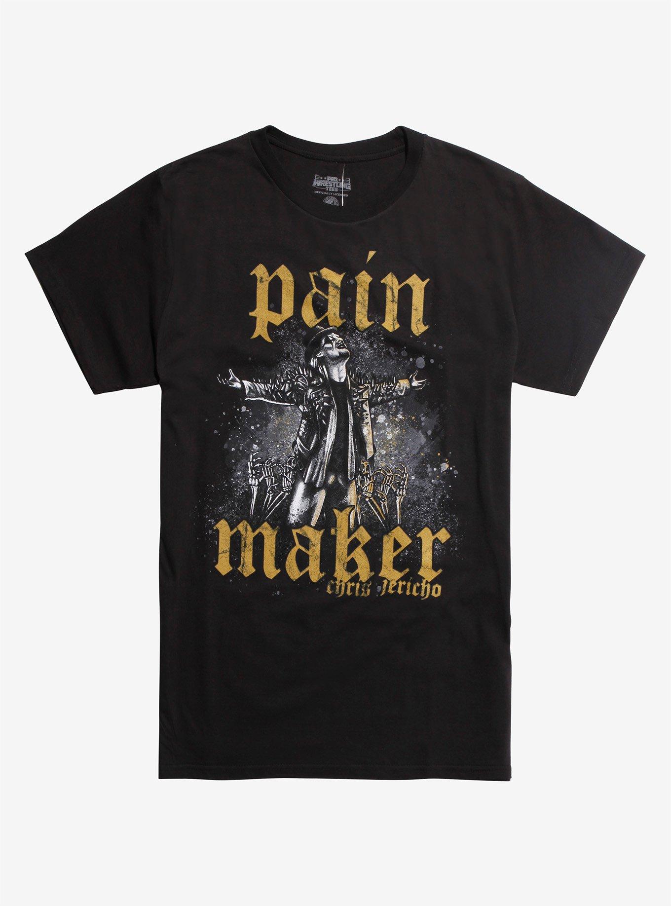 New Japan Pro-Wrestling Chris Jericho Pain Maker T-Shirt, GOLD, hi-res