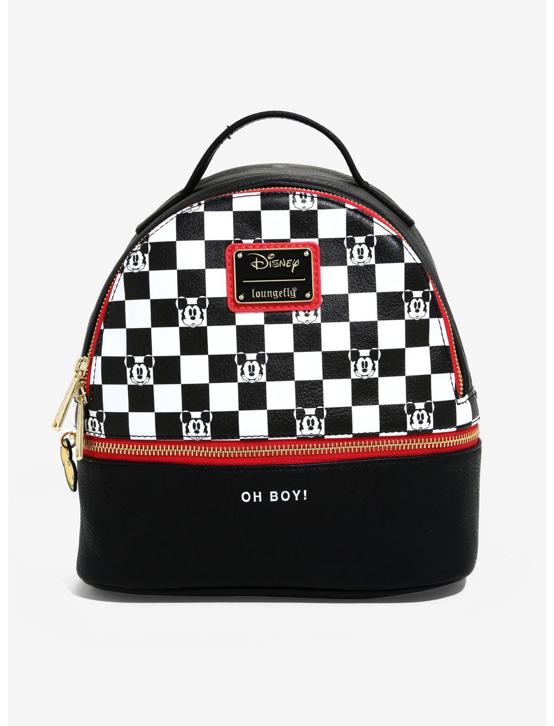 Loungefly Disney Mickey Mouse Checkered Mini Backpack - BoxLunch Exclusive, , hi-res