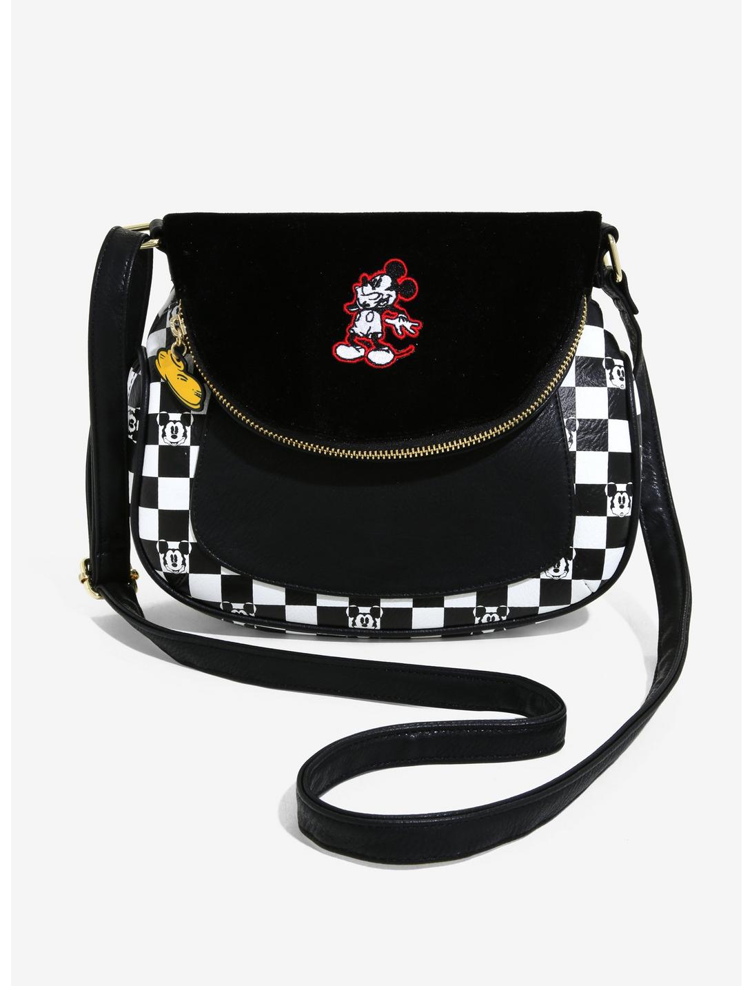 Loungefly Disney Mickey Mouse Checkered Crossbody Bag - BoxLunch Exclusive, , hi-res