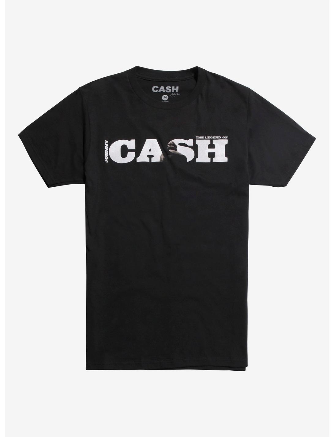 Johnny Cash The Legend Tracklist T-Shirt, BLACK, hi-res