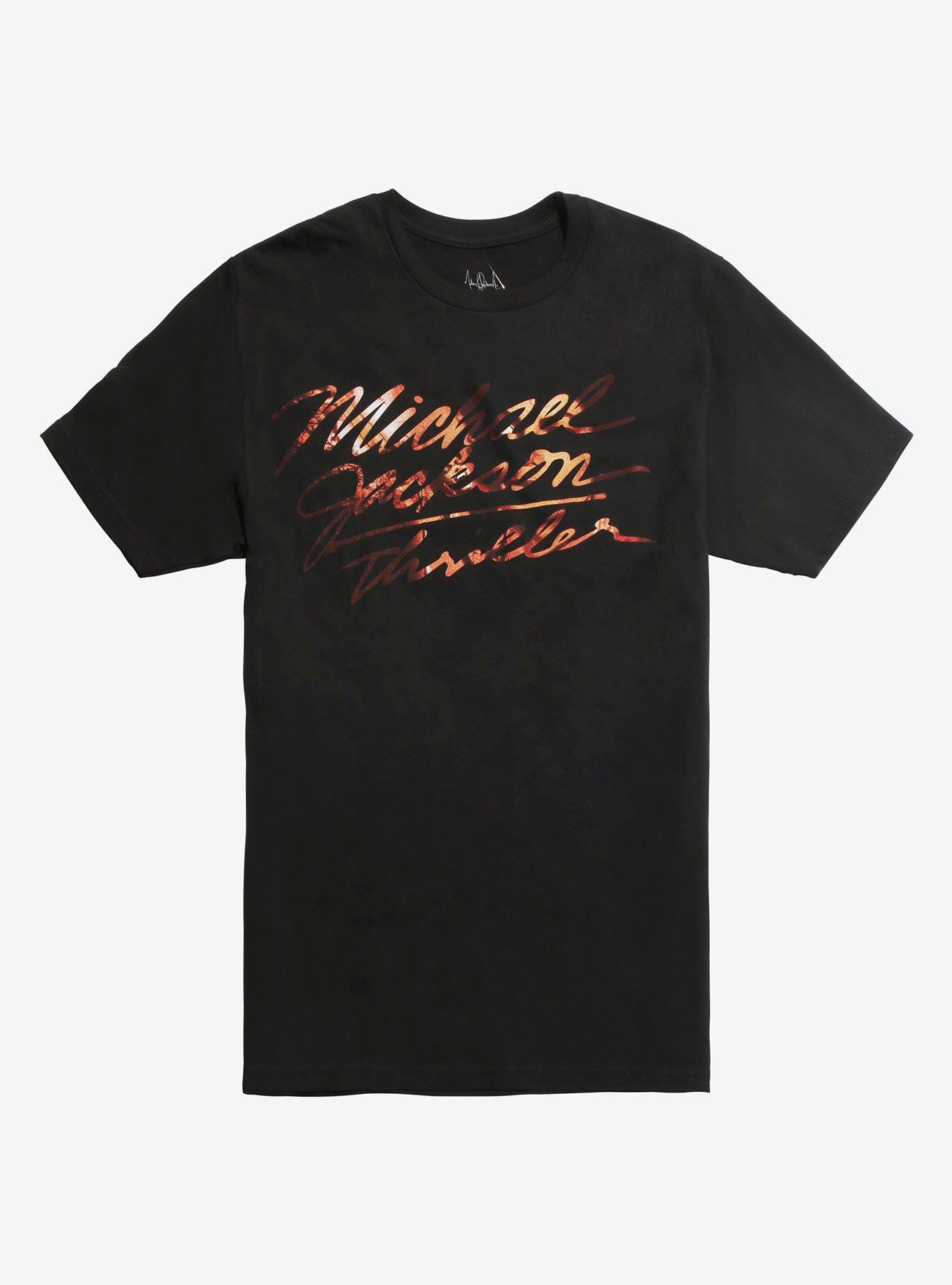 Michael Jackson Thriller Tracklist T-Shirt, BLACK, hi-res