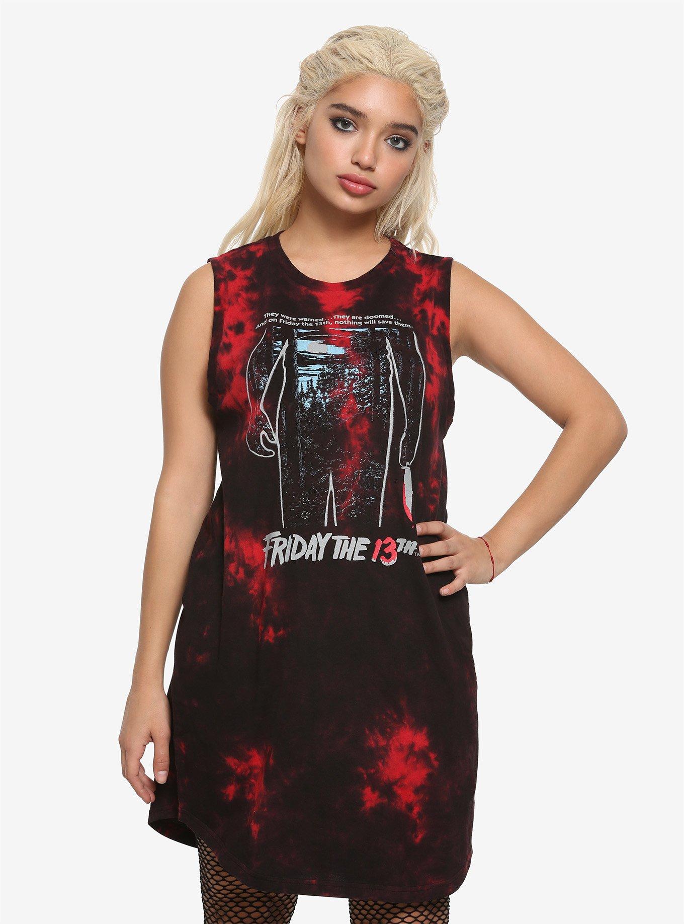 Friday The 13th Tie-Dye T-Shirt Dress, TIE DYE, hi-res