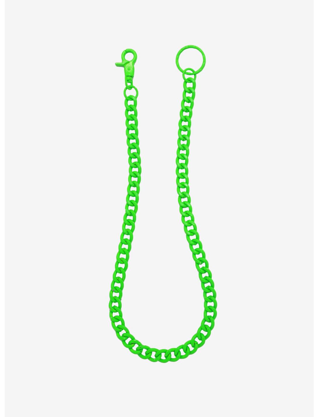 Lime Green 24 Inch Wallet Chain, , hi-res