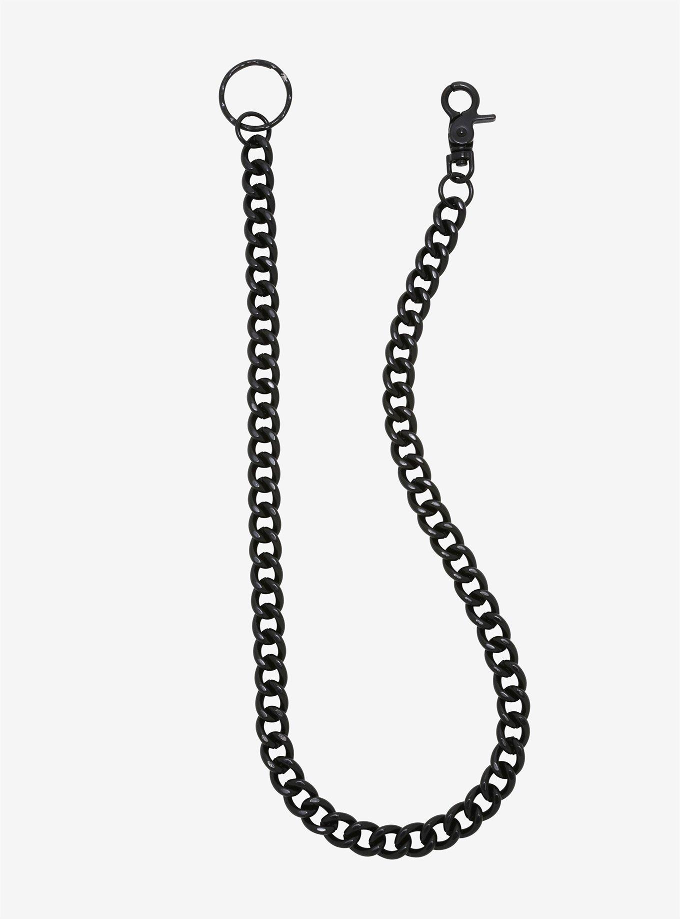 Black 24 Inch Wallet Chain, , hi-res