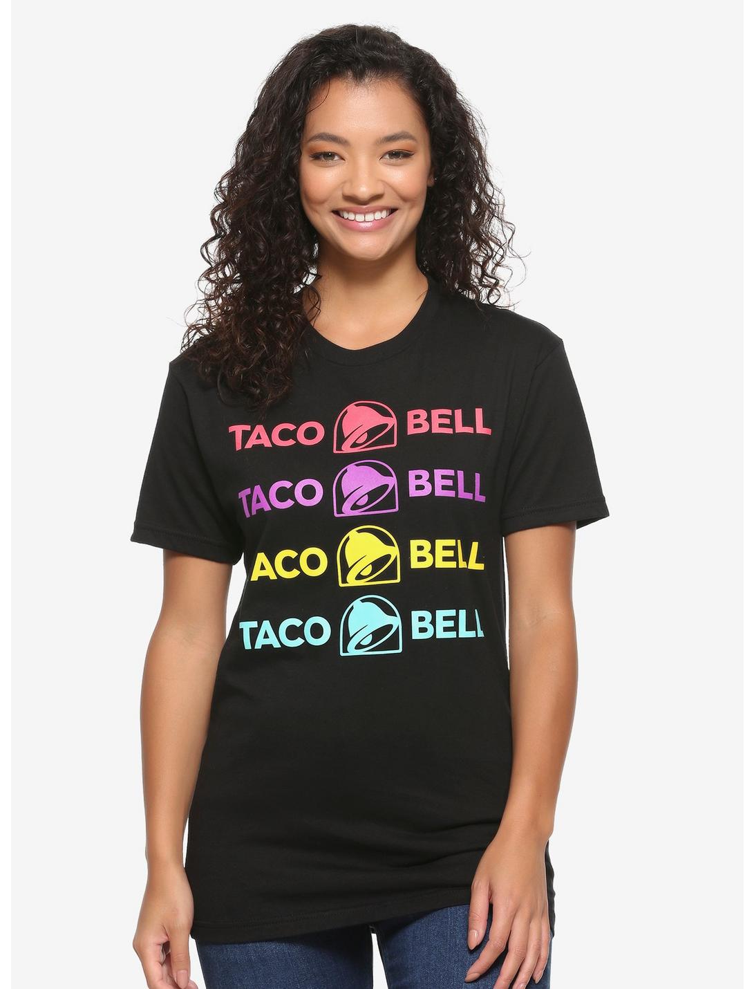 Taco Bell Multi-Logo Women's T-Shirt - BoxLunch Exclusive, BLACK, hi-res