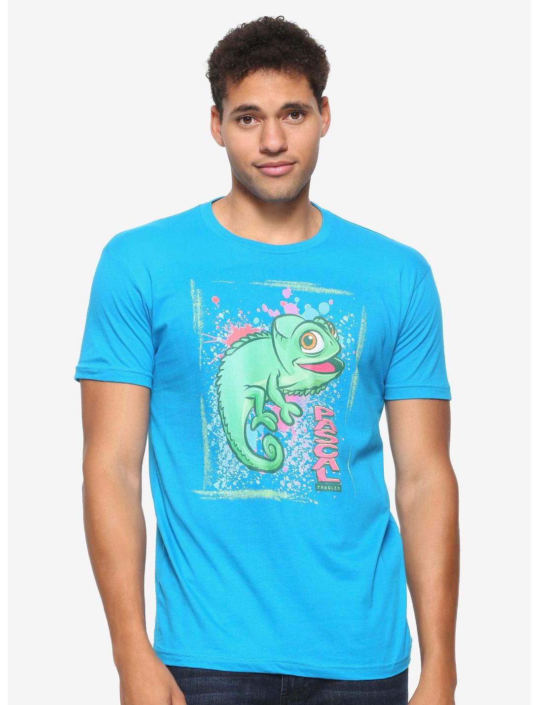 Disney Tangled Pascal Street Art T-Shirt - BoxLunch Exclusive, BLUE, hi-res
