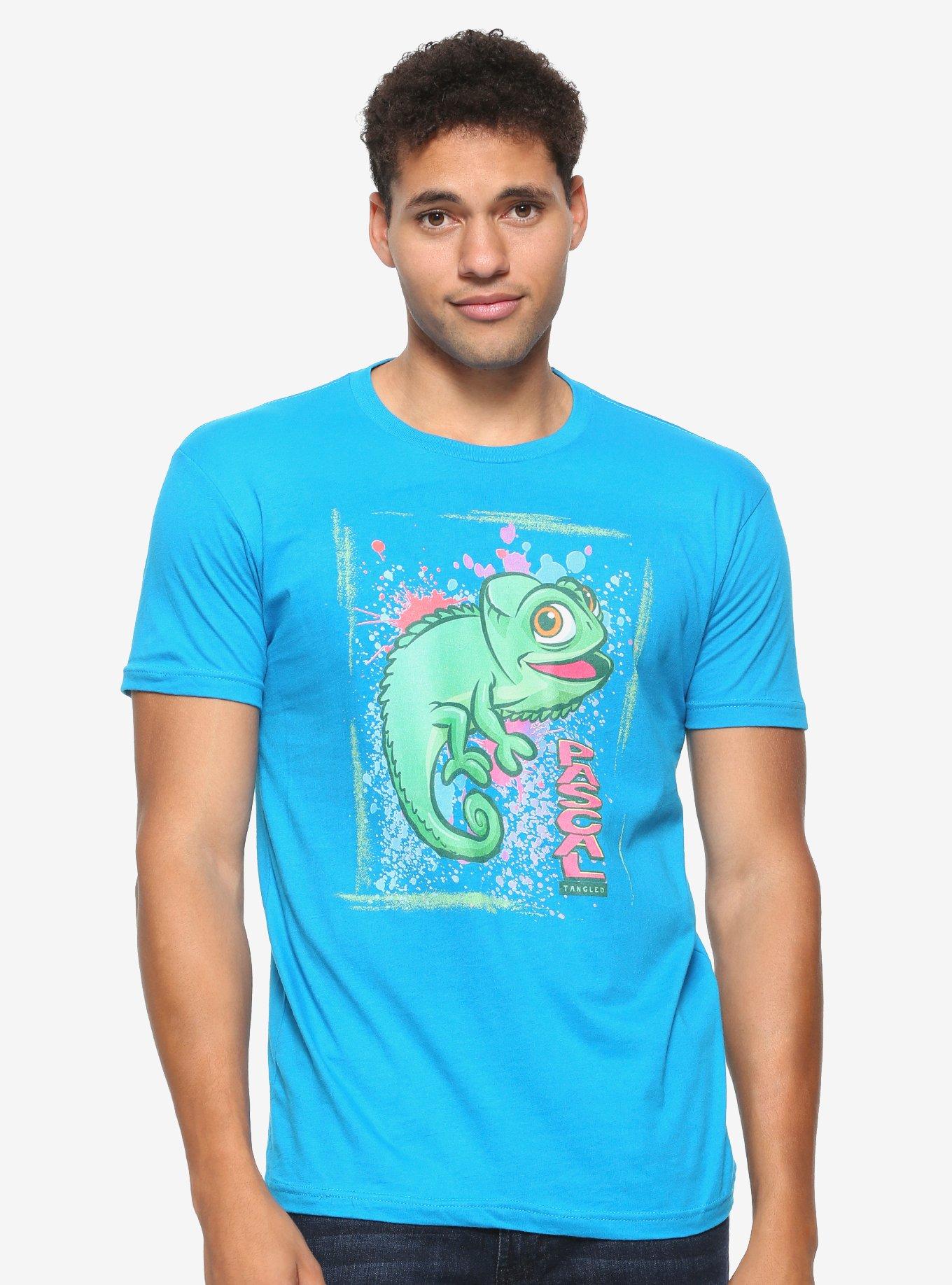 Disney Tangled Pascal Street Art T-Shirt - BoxLunch Exclusive, BLUE, hi-res