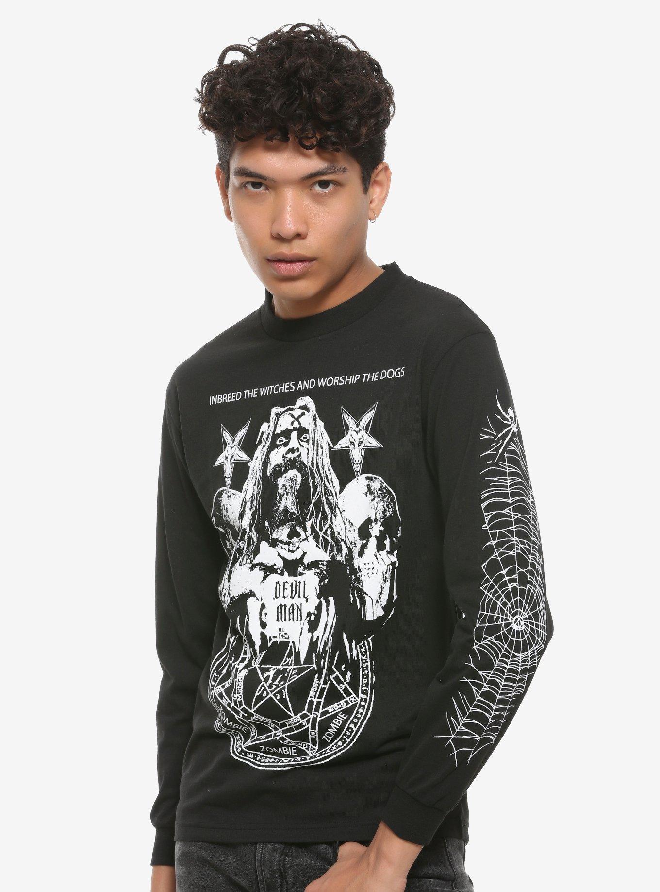 Rob Zombie Devil Man Long-Sleeve T-Shirt, BLACK, hi-res