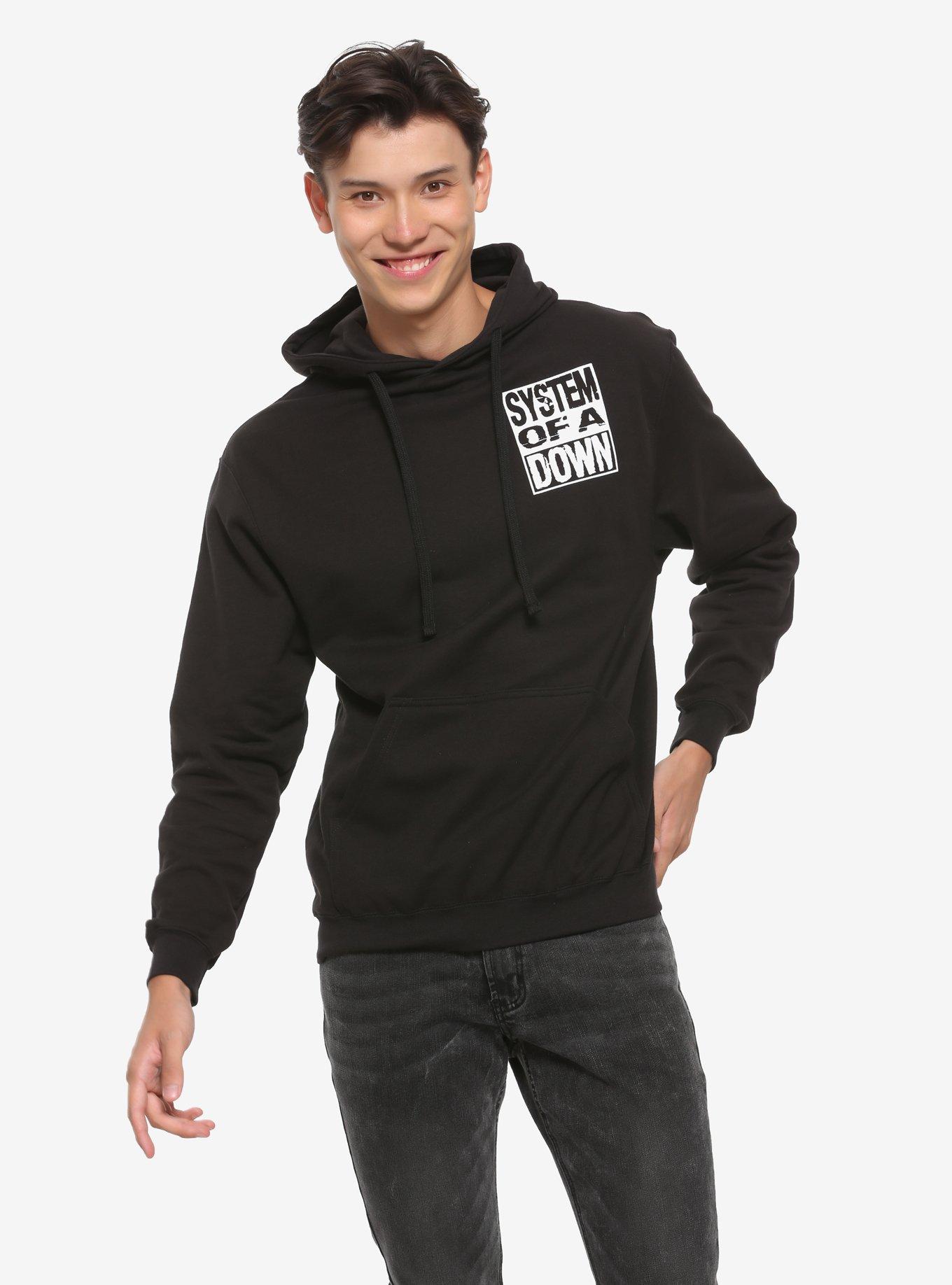 System Of A Down Waves Logo Hoodie, BLACK, hi-res