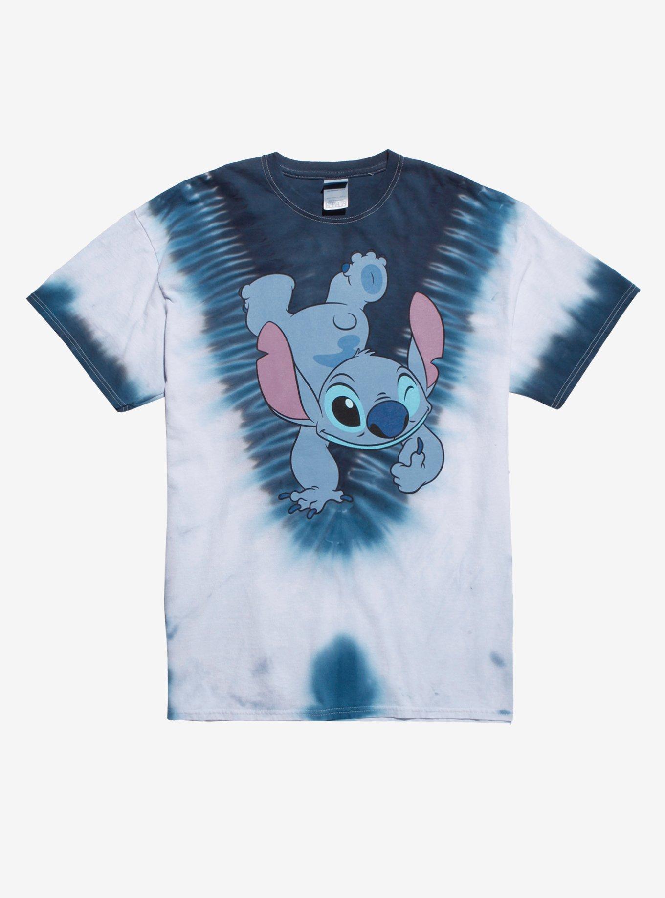 Disney Lilo & Stitch Handstand Tie-Dye T-Shirt, BLUE, hi-res