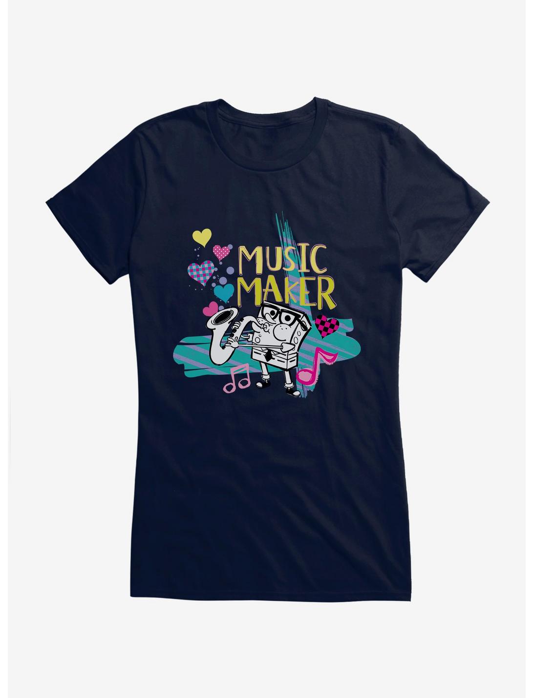 SpongeBob SquarePants Saxophone Playin' Music Maker Girls T-Shirt, , hi-res