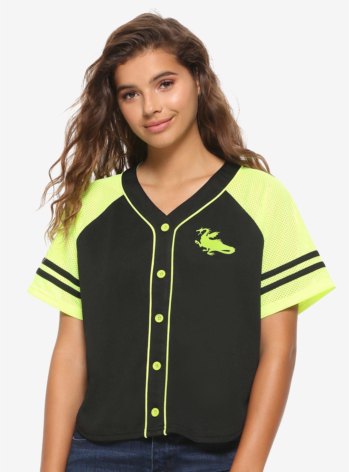 Disney Sleeping Beauty Maleficent Girls Baseball Jersey, GREEN, hi-res