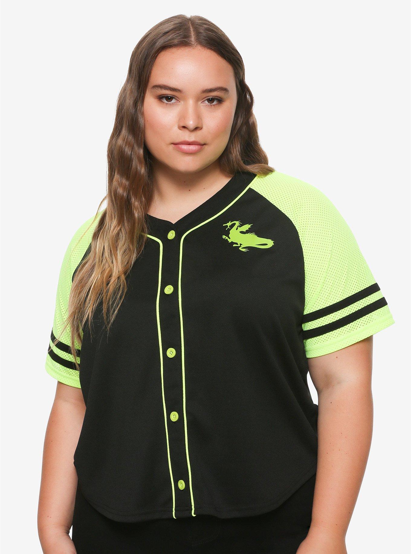 Disney Sleeping Beauty Maleficent Girls Baseball Jersey Plus Size, GREEN, hi-res