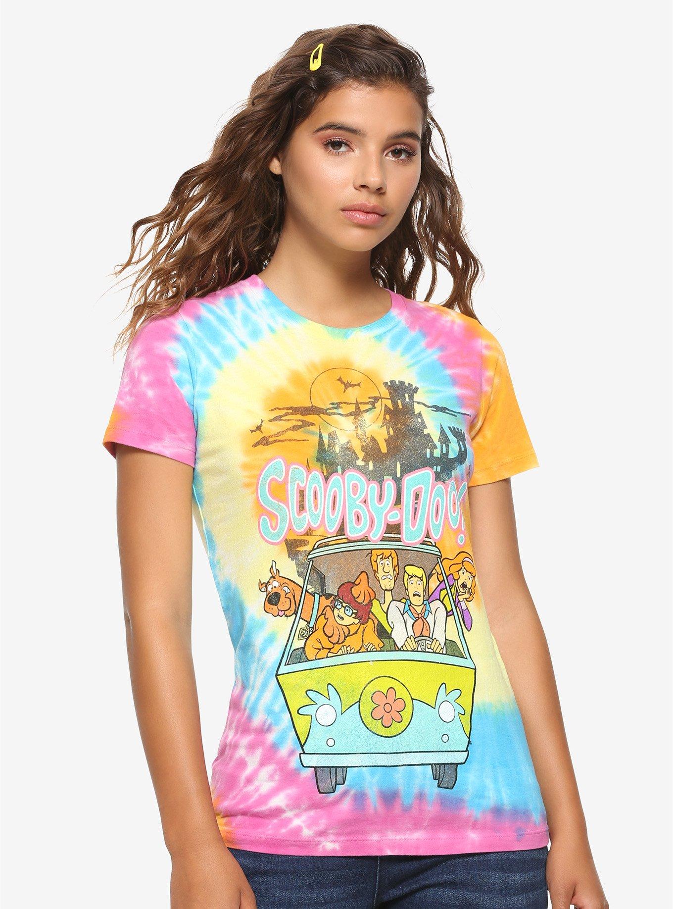Scooby-Doo Mystery Machine Distressed Tie-Dye Girls T-Shirt | Hot Topic