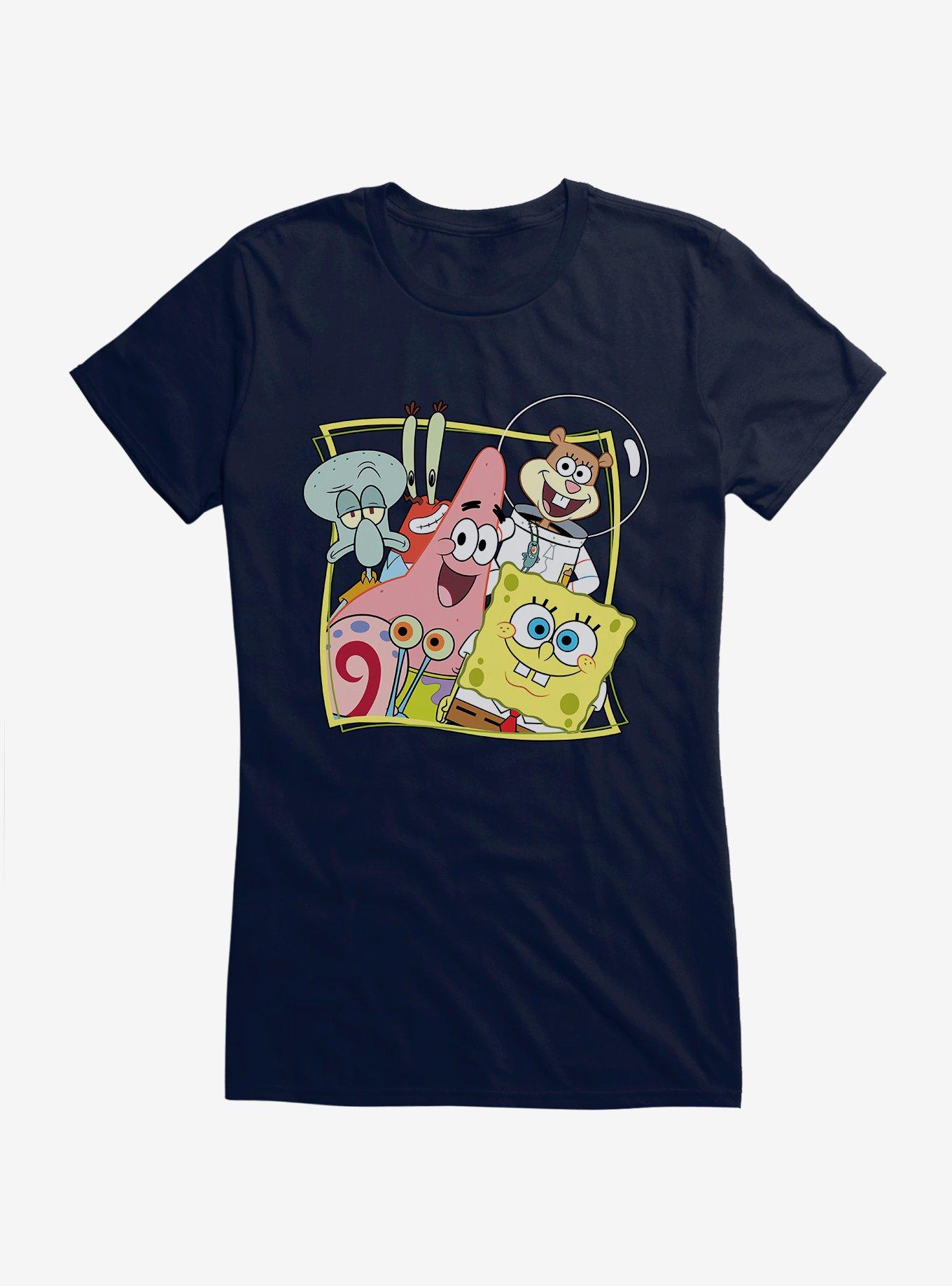 SpongeBob SquarePants Bikini Bottom Buddies Girls T-Shirt, NAVY, hi-res
