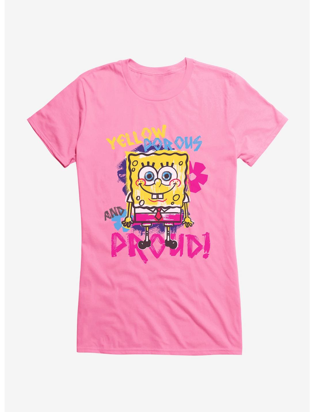 SpongeBob SquarePants Yellow, Porous  And Proud Girls T-Shirt, , hi-res