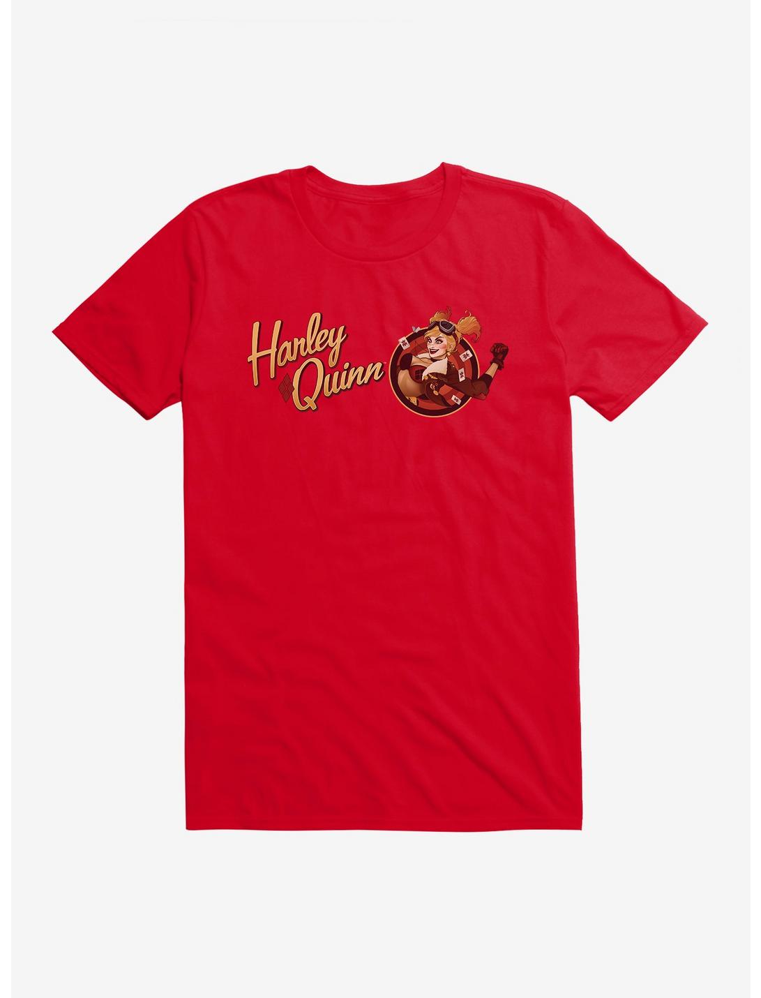DC Comics Bombshells Harley Quinn Logo T-Shirt, RED, hi-res