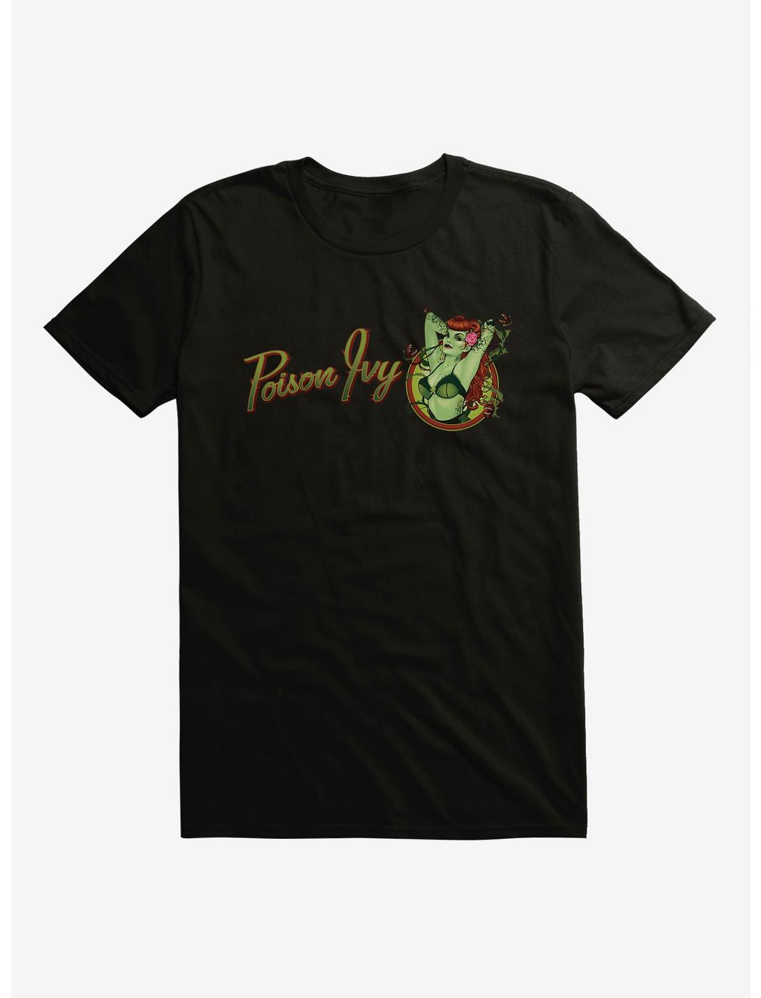 DC Comics Bombshells Poison Ivy Logo Black T-Shirt, , hi-res