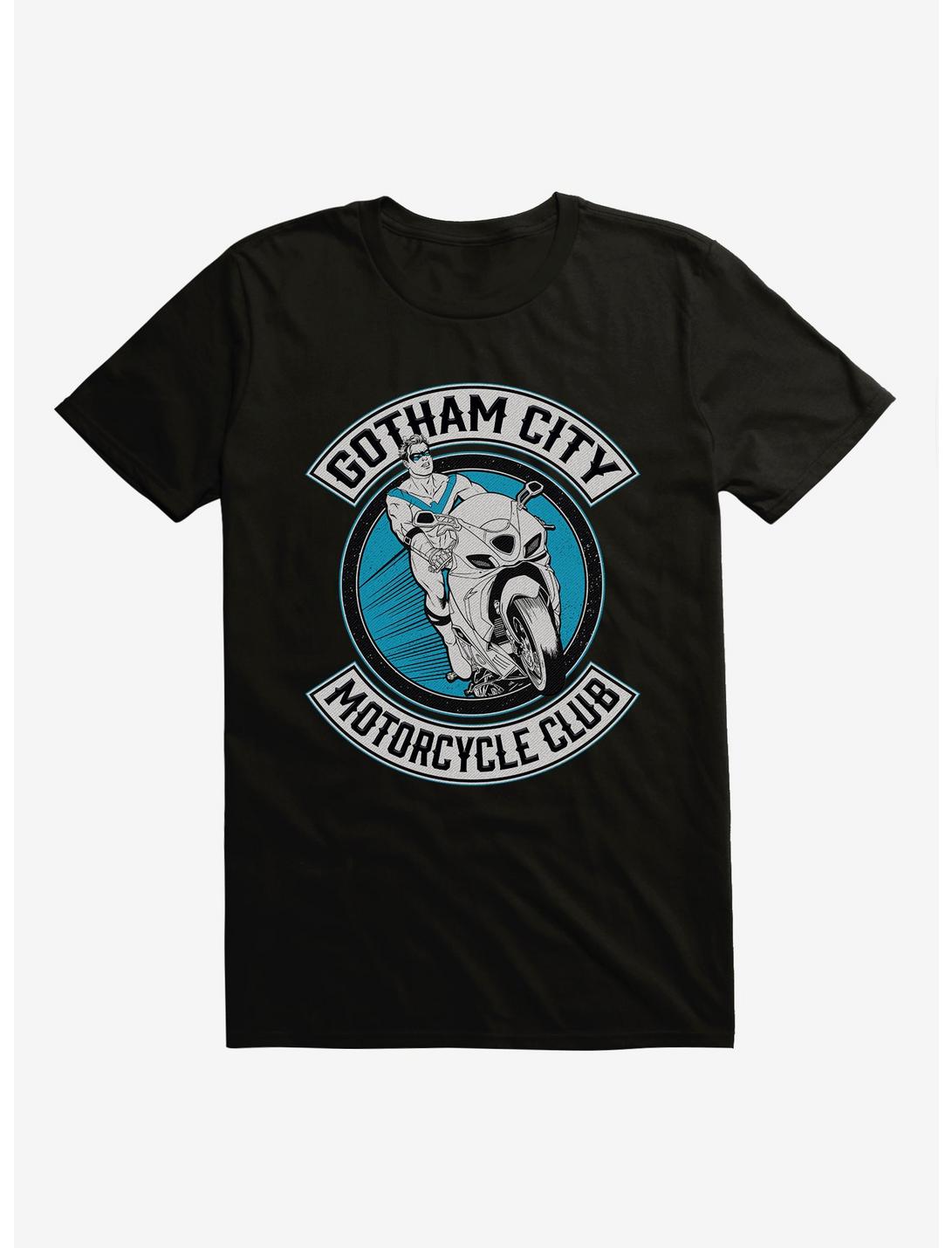 DC Comics Batman Nightwing Motorcycle Club Black T-Shirt, BLACK, hi-res