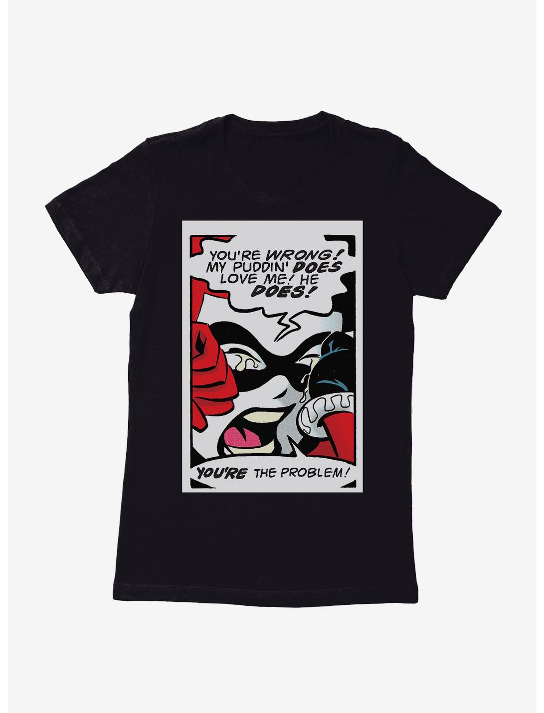 DC Comics Batman Harley Quinn Crying Womens Heather Grey T-Shirt, BLACK, hi-res