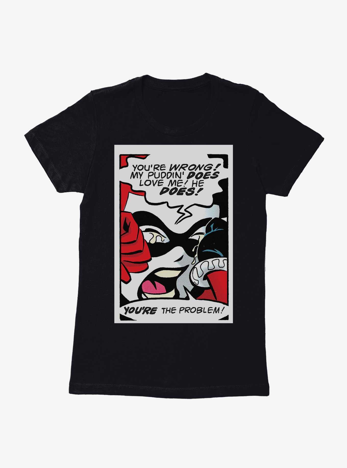 DC Comics Batman Harley Quinn Crying Womens Heather Grey T-Shirt, , hi-res
